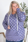 IN STOCK Hailey Pullover Hoodie - Slate Purple Floral