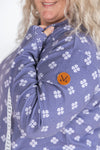 IN STOCK Hailey Pullover Hoodie - Slate Purple Floral