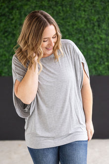  IN STOCK Darcy Dolman Top - Light Grey
