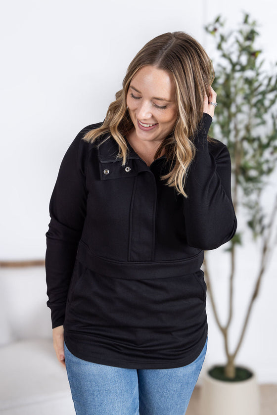 IN STOCK Mia Scuba Halfzip - Black