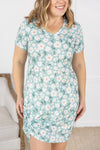 IN STOCK Knot Dress - Green Floral