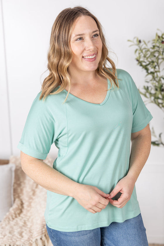 IN STOCK Bamboo V Neck Tee - Mint