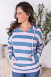 IN STOCK Rylie Striped Lightweight Hoodie - Blue and Purple