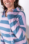 IN STOCK Rylie Striped Lightweight Hoodie - Blue and Purple