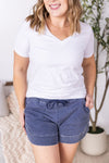IN STOCK French Terry Stevie Shorts - Nautical Navy