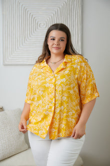  Clementine Floral Button Up Blouse
