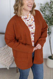  IN STOCK Billie Open Knit Cardigan - Rust
