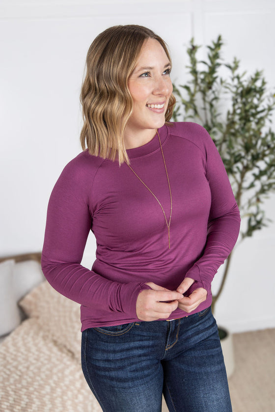 IN STOCK Blair Long Sleeve Top - Mulberry