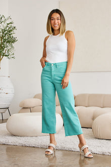  RFM Crop Chloe Full Size Tummy Control High Waist Raw Hem Jeans