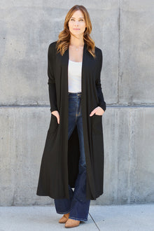  Basic Bae Full Size Open Front Long Sleeve Cover Up