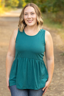  IN STOCK Renee Ruffle Tank - Teal