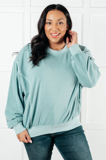  Beyond the Basics Pullover in Blue Grey