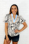 Don't Want to Wait Zebra Print Top