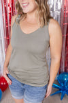 IN STOCK Poppy Tank - Olive and Camo