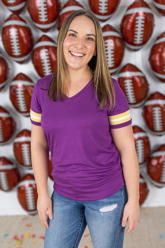 IN STOCK GameDay Tessa Short Sleeve Top - Minnesota