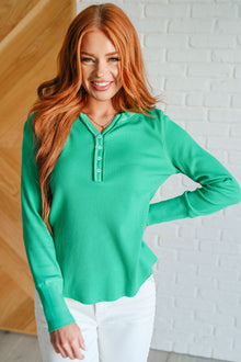  Greensleeves Waffle Knit Henley