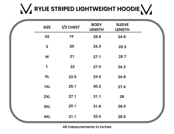 IN STOCK Rylie Striped Lightweight Hoodie - Blue and Purple