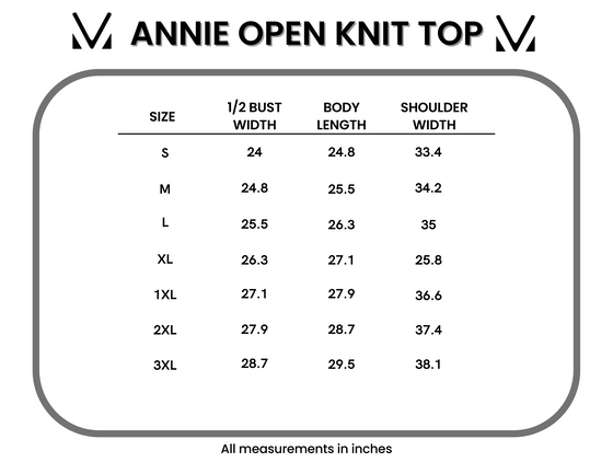 IN STOCK Annie Open Knit Top - Pumpkin