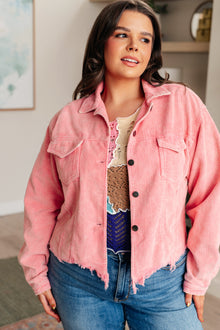  Main Stage Corduroy Jacket in Neon Pink