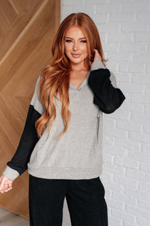  Pull Up Your Sleeves Color Block Hoodie -9/30/2025 NEW