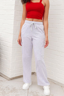 Run, Don't Walk Cargo Sweatpants in Grey