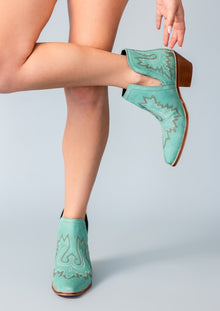  Kickin' Booties in Turquoise Suede