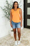 Simpler Times Basic V-Neck Tank in Orange