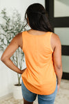 Simpler Times Basic V-Neck Tank in Orange