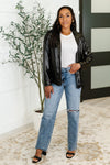 Streets of Dublin Faux Leather Blazer