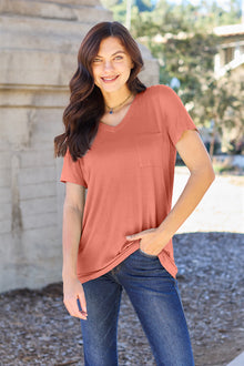  Basic Bae Bamboo Full Size  V-Neck Short Sleeve T-Shirt