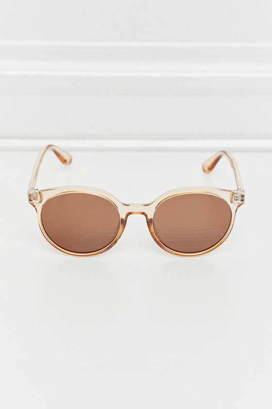Round Full Rim Polycarbonate Frame Sunglasses