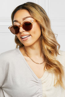  Round Full Rim Polycarbonate Frame Sunglasses