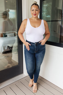  Lydia Mid Rise Vintage Raw Hem Skinny Jeans