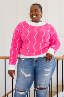  Pop Culture Zig Zag Sweater