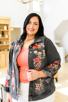  Lovely Visions Flower Embroidered Jacket