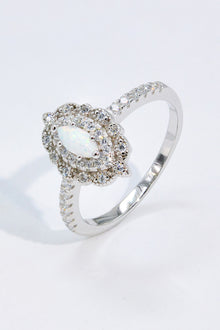  Modern Love Story Opal and Zircon Ring