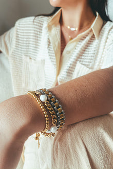  Natural Elements Gold Beaded Bracelet